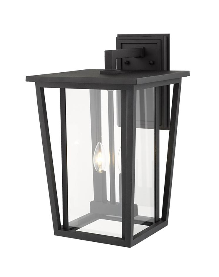Seoul 2 Light Outdoor Wall Sconce in Black Finish by Z-Lite