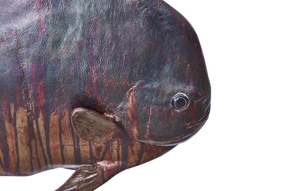 Australian Batfish Fish Wall Sculpture, Copper Patina by PHILLIPS COLLECTION