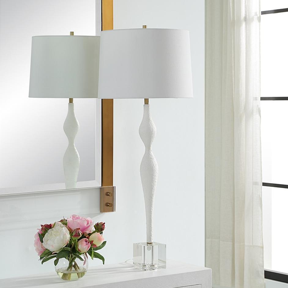 Helena Slender White Table Lamp by Uttermost