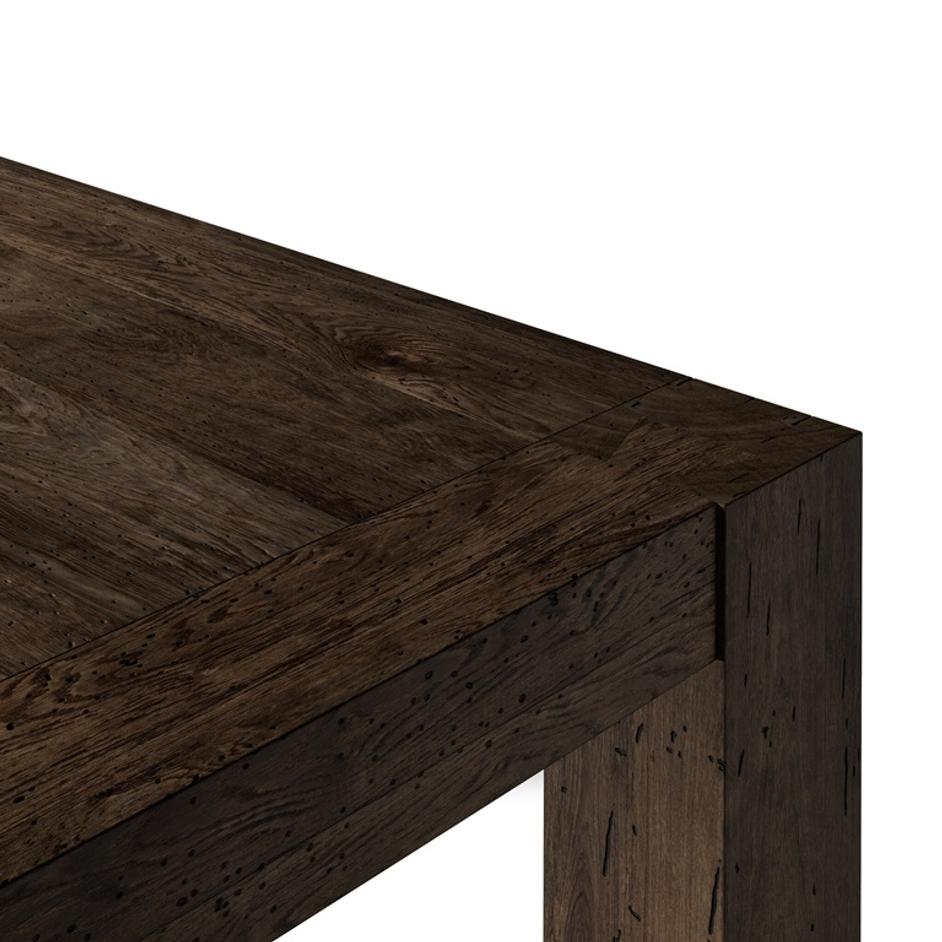 Abaso Dining Table - Ebony Rustic Wormwood Oak by Four Hands