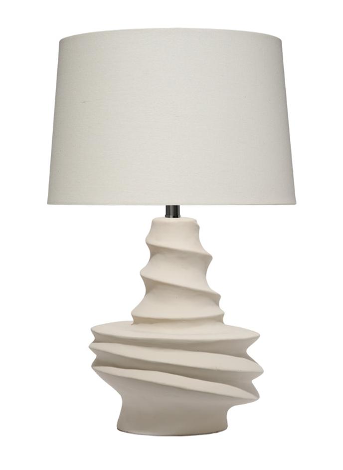 Dune Ceramic Table Lamp with Linen Shade by Jamie Young