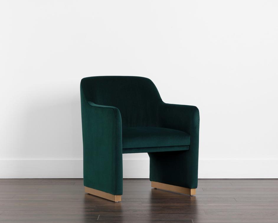 JAIME DINING ARMCHAIR - MEG DARK EMERALD by Sunpan