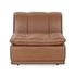 Haven Leather Armless Chair Toffee Brown by Classic Home
