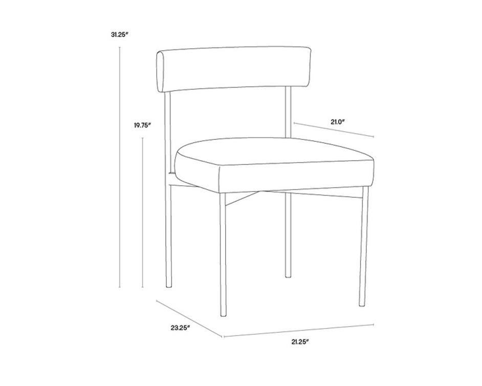 SENECA DINING CHAIR - ANTIQUE BRASS - DANNY RUST by Sunpan
