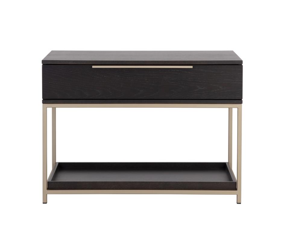 REBEL NIGHTSTAND - LARGE - GOLD - CHARCOAL GREY by Sunpan