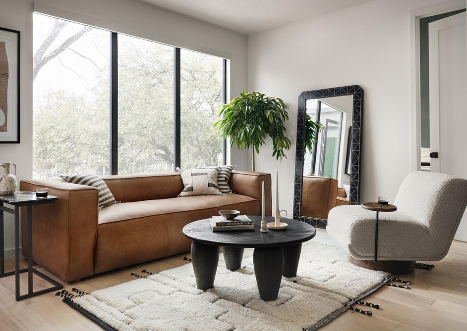 Bronwyn Swivel Chair In Knoll Natural by FOUR HANDS