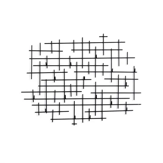 Crossin Coat Rack In Iron Matte Black by FOUR HANDS