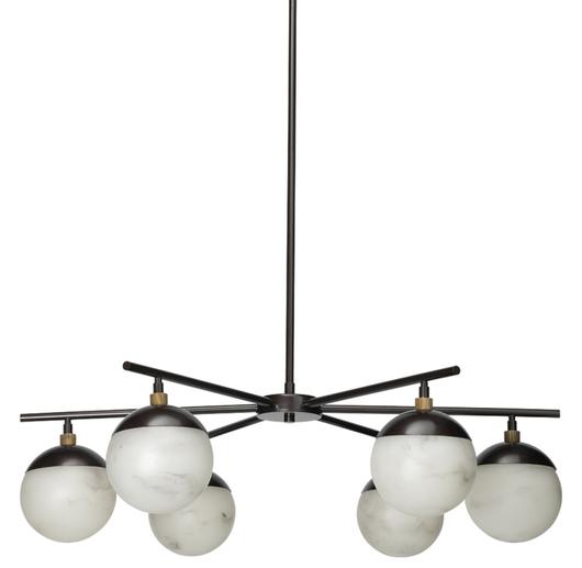 Metro Faux Alabaster 6-Light Chandelier by Jamie Young