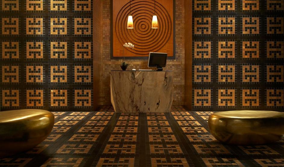 River Stone Cocktail Table, Gold Leaf, Small by PHILLIPS COLLECTION