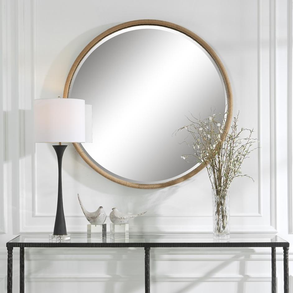 Ranchero Natural Rope Round Mirror by Uttermost