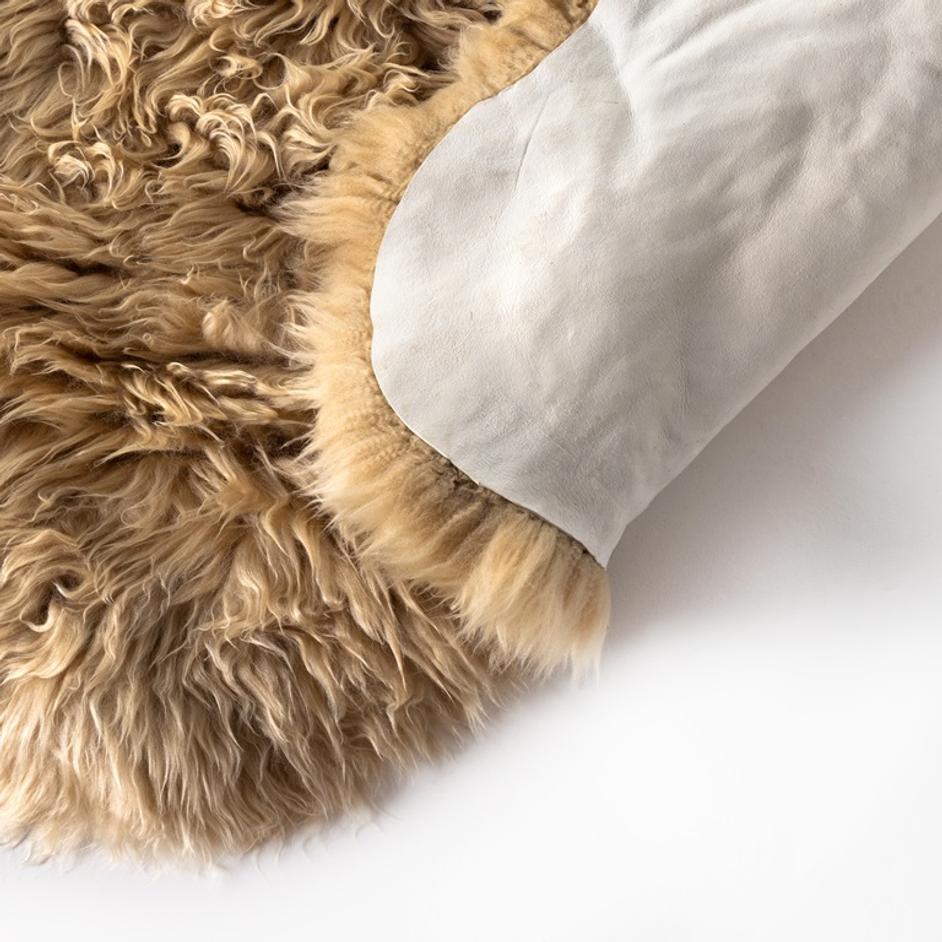 Lalo Lambskin Rug In Beige Lambskin In 3.25X6 by FOUR HANDS