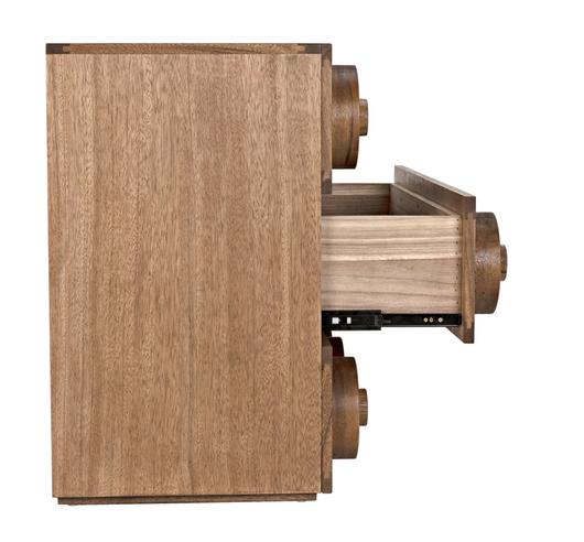 Lego Three-Drawer Sideboard in Dark Walnut Finish by Noir Furniture