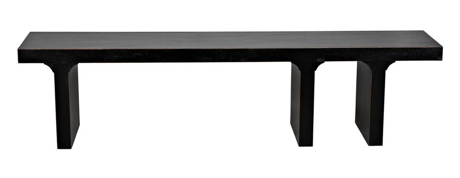 Kir Bench, Hand Rubbed Black by Noir Furniture