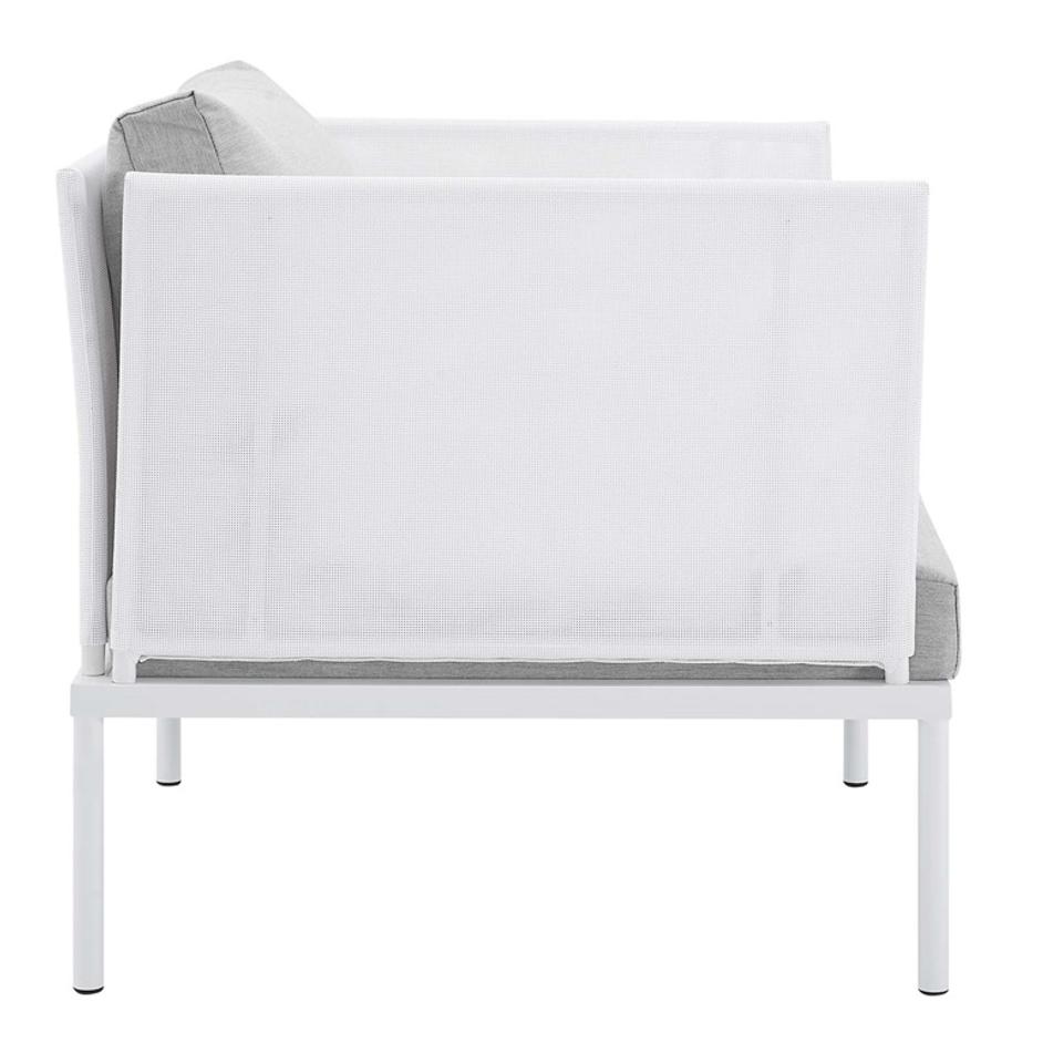 Concord Sunbrella® Outdoor Patio Aluminum Armchair In White Gray by Modway Furniture