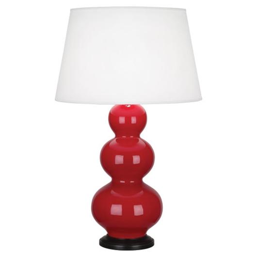Ruby Red Triple Gourd Table Lamp by Robert Abbey