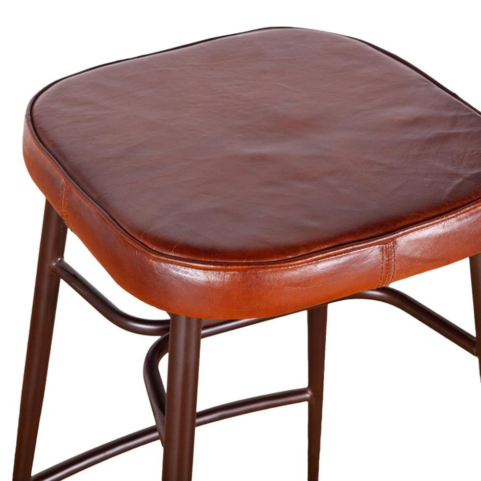 Wellington Backless Leather Bar Stool by Home Trends & Design