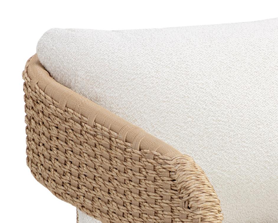 PYLOS DINING ARMCHAIR - NATURAL - LOUIS CREAM by Sunpan