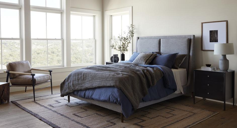 Potter King Bed - Manor Grey by Four Hands