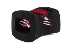 Seat Belt Stool,Black/Red   by PHILLIPS COLLECTION