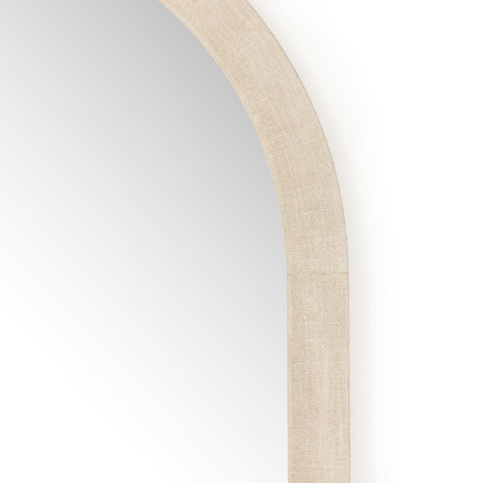 Cressida Floor Mirror - Ivory Painted Linen by Four Hands