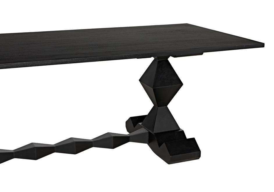 Madeira Dining Table, Hand Rubbed Black by Noir Furniture