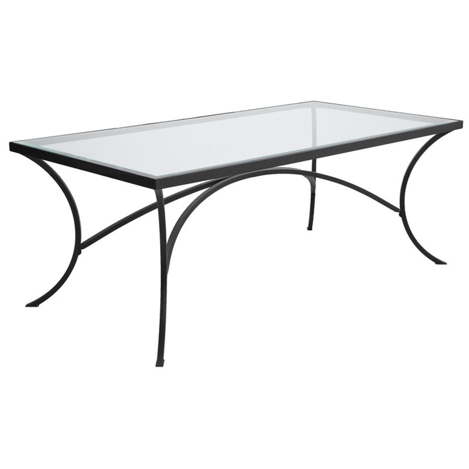 Alayna Black Metal & Glass Coffee Table by Uttermost