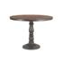Industrial Teak 42-Inch Round Reclaimed Teak Wood Dining Table with Pedestal Base by Home Trends & Design