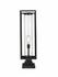 Dunbroch 1 Light Outdoor Pier Mounted Fixture in Black Finish by Z-Lite