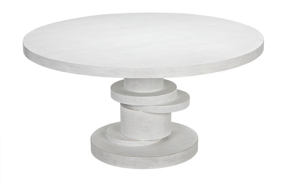 Hugo Dining Table 60",  White Wash by Noir Furniture