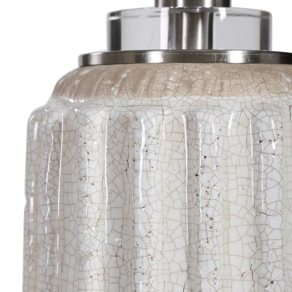 Azariah White Crackle Table Lamp by Uttermost