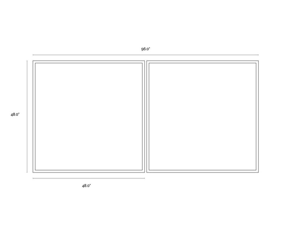 WILD ONES (SET OF 2) - 48" X 48" - GOLD FLOATER FRAME by Sunpan