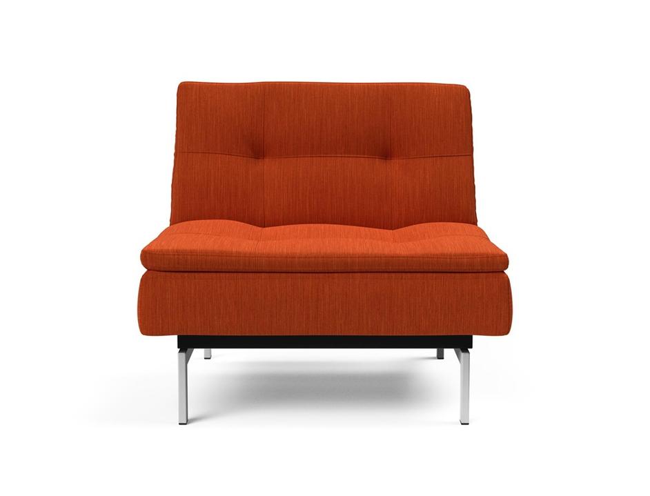 DUBLEXO CHAIR in ELEGANCE PAPRIKA FABRIC WITH Stainless Steel LEGS 506 by INNOVATION USA
