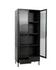 Nore Metal/Glass 2Dr 2 Dwr Tall Cabinet Blackened Steel by Classic Home