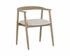Jeremy Dining Armchair - Weathered Oak - Dove Cream by Sunpan