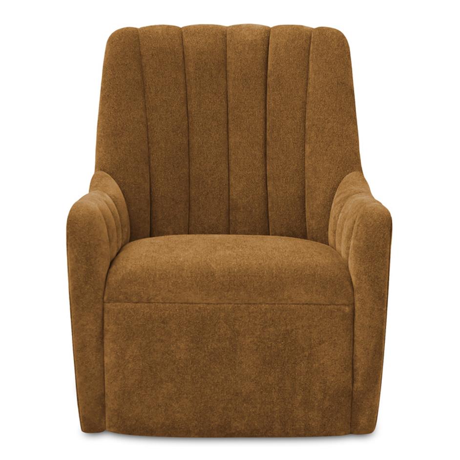 Bowie Swivel Chair Ochre Brown by Moes Home