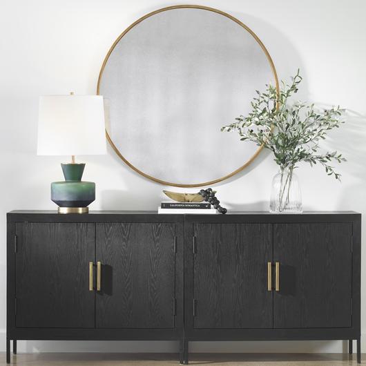 Junius Round Gold Mirror by Uttermost