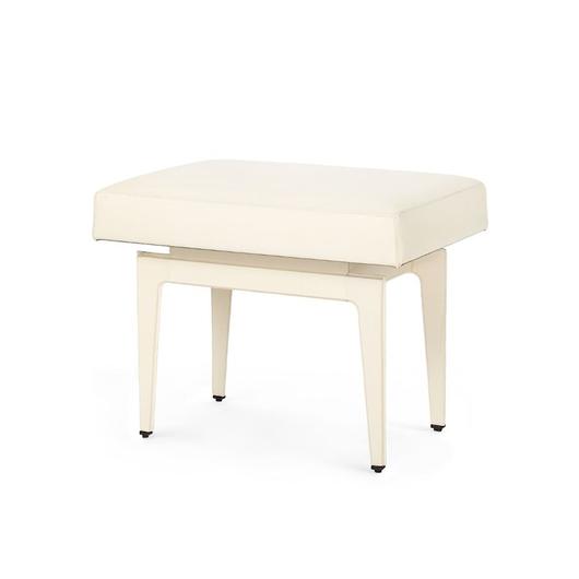 WINSTON STOOL IN IVORY LEATHER by Villa & House