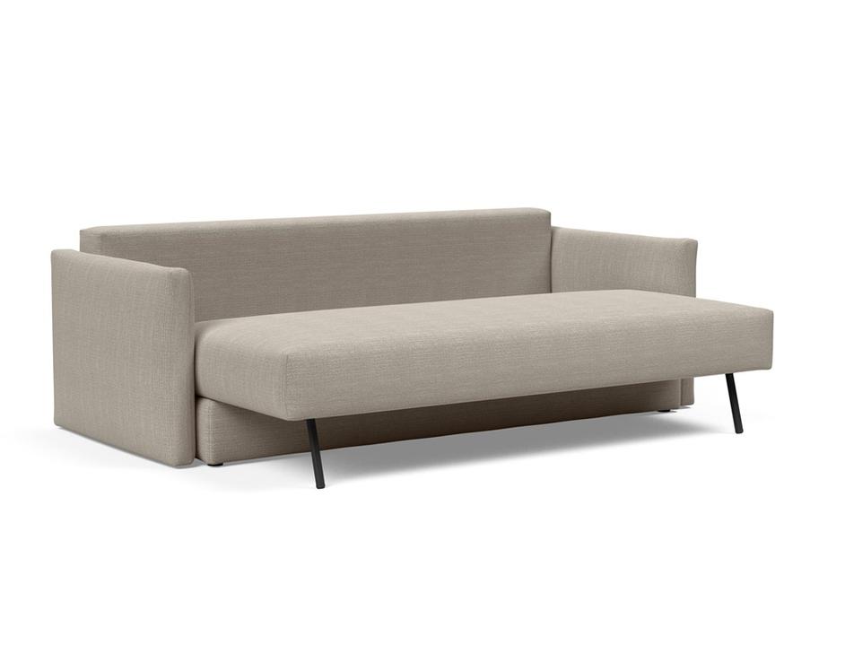 TRIPI QUEEN SLEEPER SOFA W/ARMS in KENYA GRAVEL FABRIC 579 by INNOVATION USA