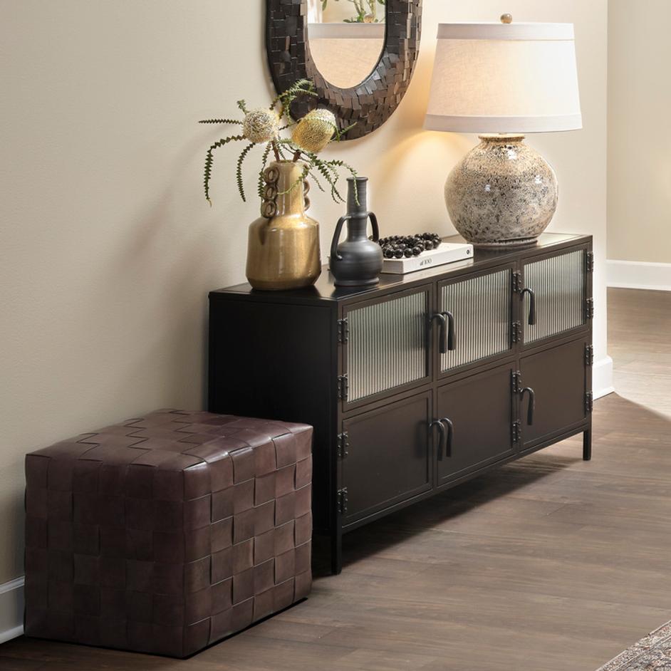  Vitrino 6 Door Iron Console by Jamie Young