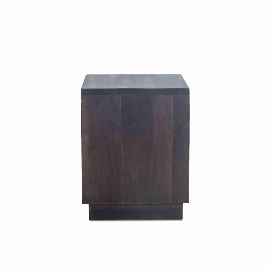 San Marino 24-Inch Acacia Wood Live Edge Night Chest in Raw Walnut Finish by Home Trends & Design