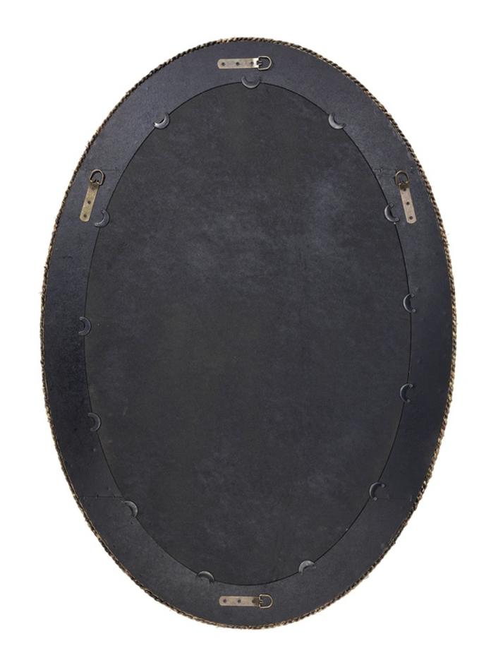 Lark Braided Seagrass Oval Mirror by Jamie Young