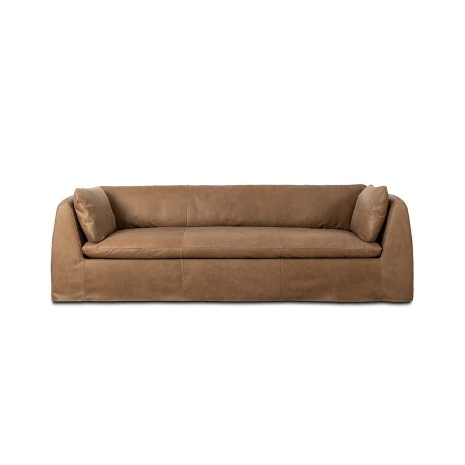 Iggy Slipcover Sofa-98" In Palermo Drift And Sienna Brown by Four Hands