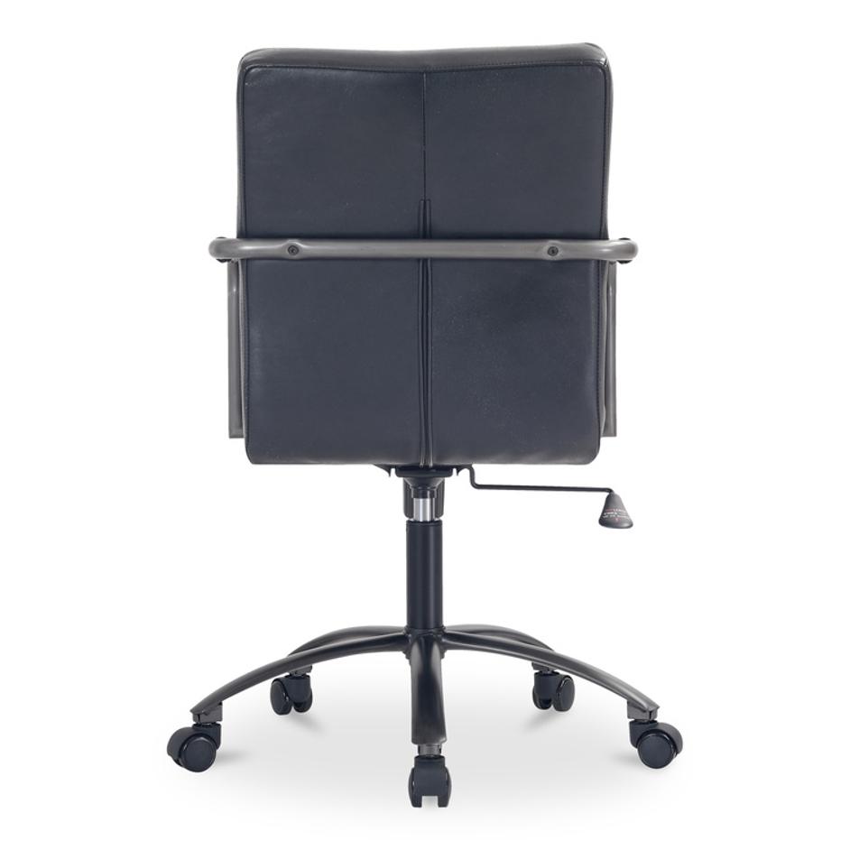 Roy Office Chair Black Leather by Moes Home