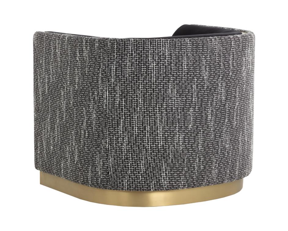 LARRON ARMCHAIR - ABBINGTON BLACK / HOBBES NIGHT by Sunpan