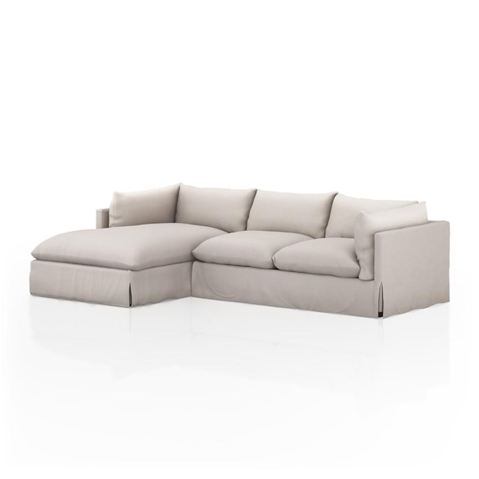 Habitat 2Pc Laf Sectional In 115'' In Moon by FOUR HANDS