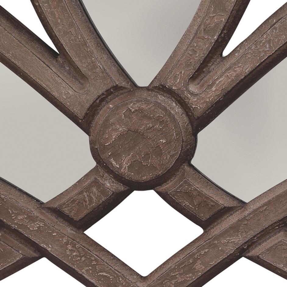 Scroll Wood Wall Mirror, Distressed Grey by Jamie Young