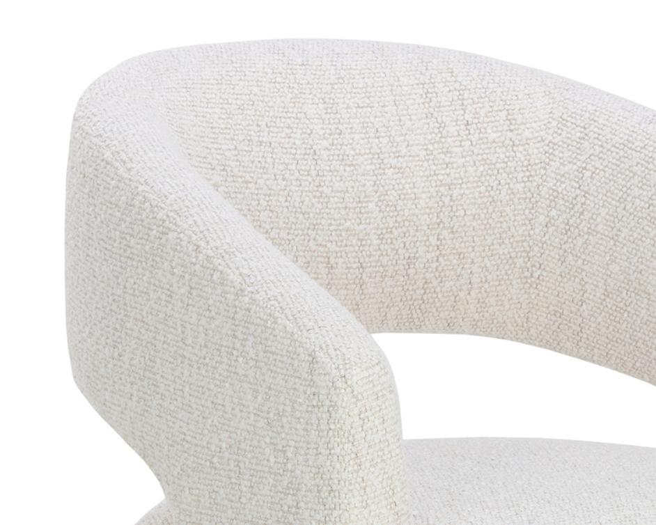 LLORET WHEELED DINING ARMCHAIR - MERINO PEARL by Sunpan