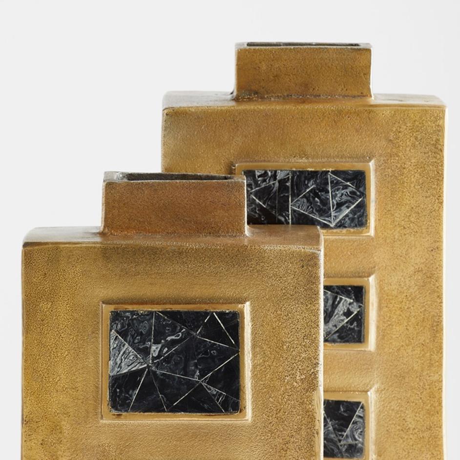 Malkate Vase|Brass-Small by Cyan Design