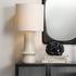 Crest Ceramic Table Lamp with Linen Shade by Jamie Young