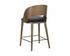 DEZIRAE COUNTER STOOL - ANTIQUE BRASS - CHARCOAL BLACK LEATHER by Sunpan